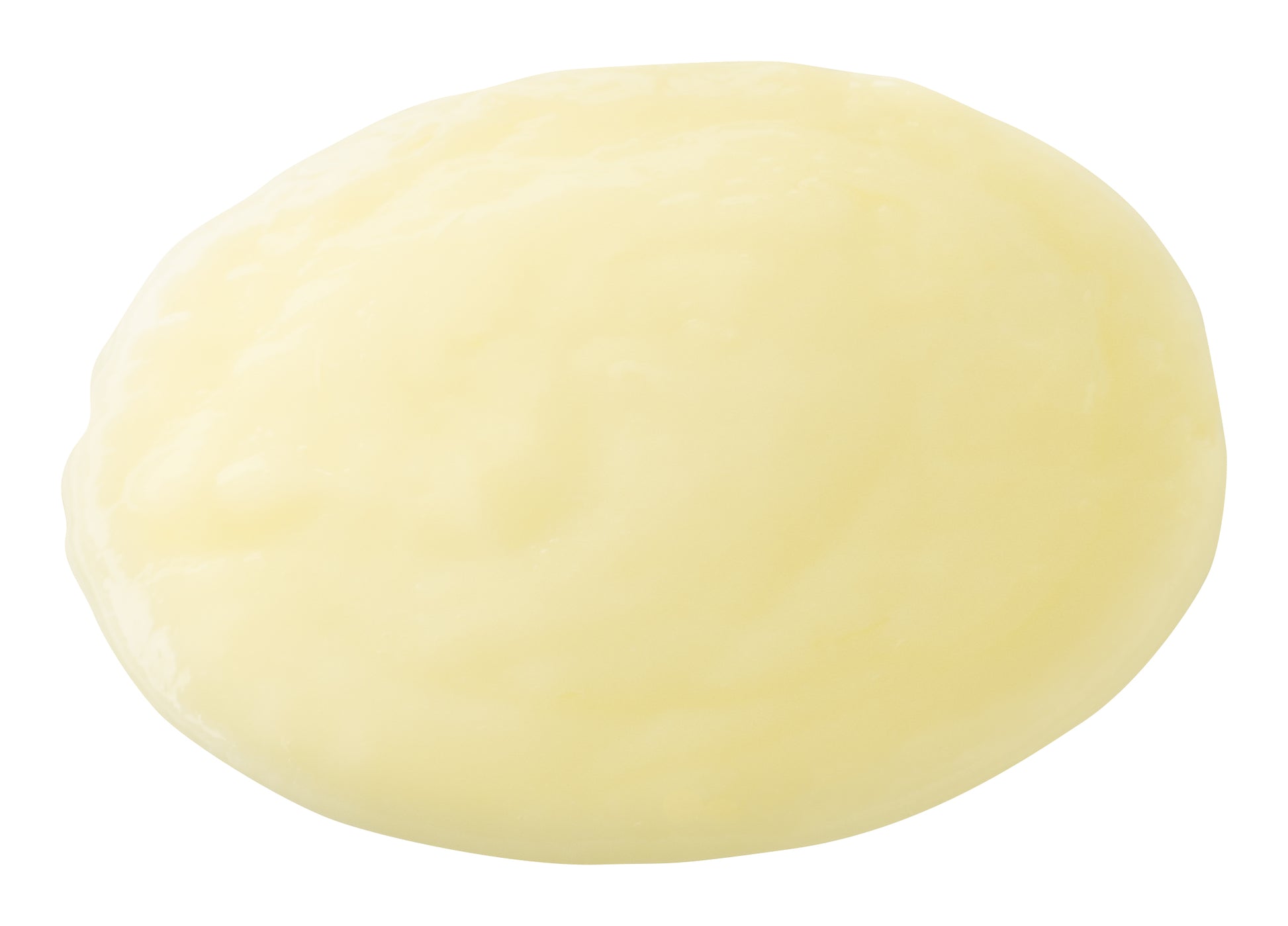 A yellowish swatch of Mane 'n Tail Conditioner. On a white background