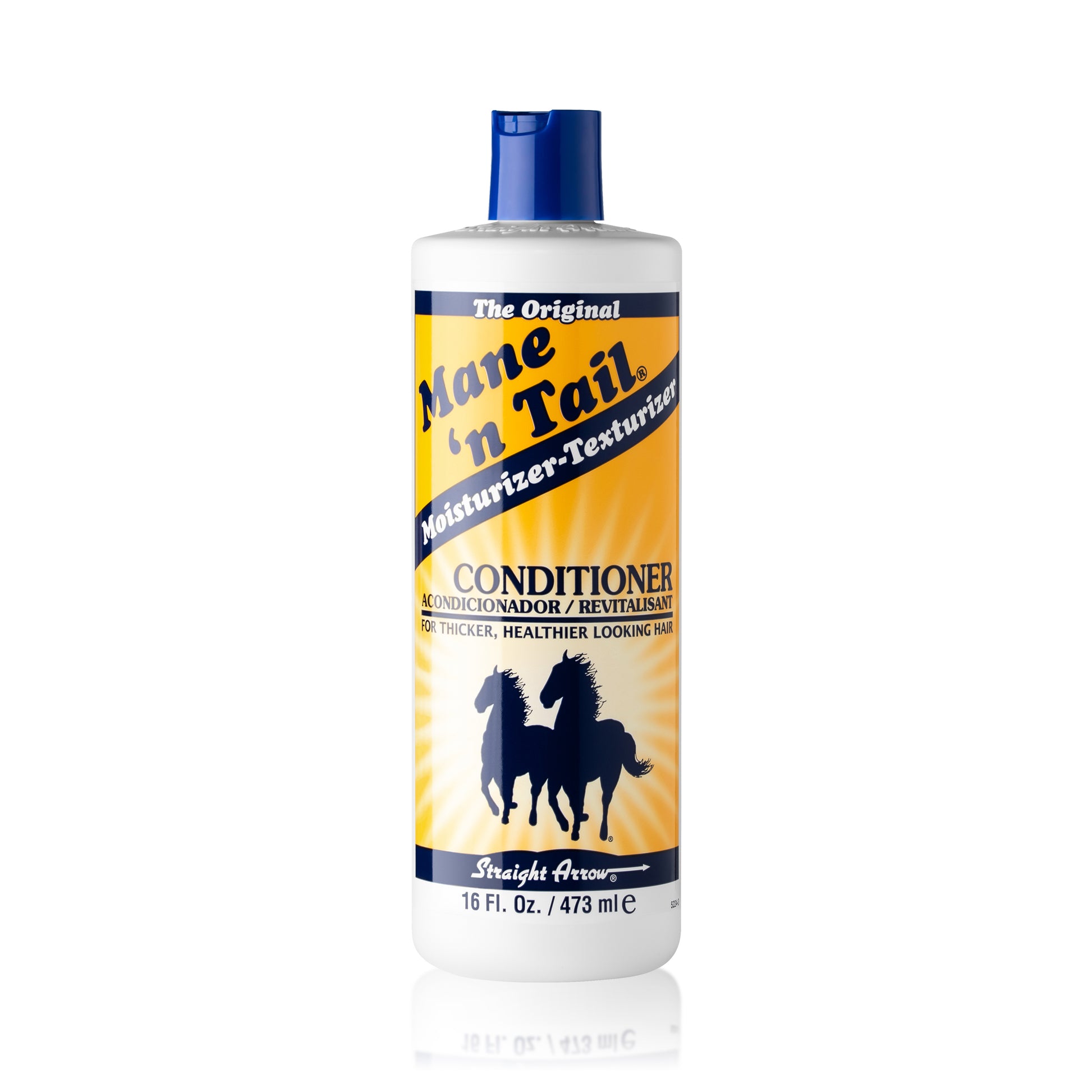 Front of branded Mane 'n Tail 16 Ounce Original Mane 'n Tail Conditioner. On a white background.