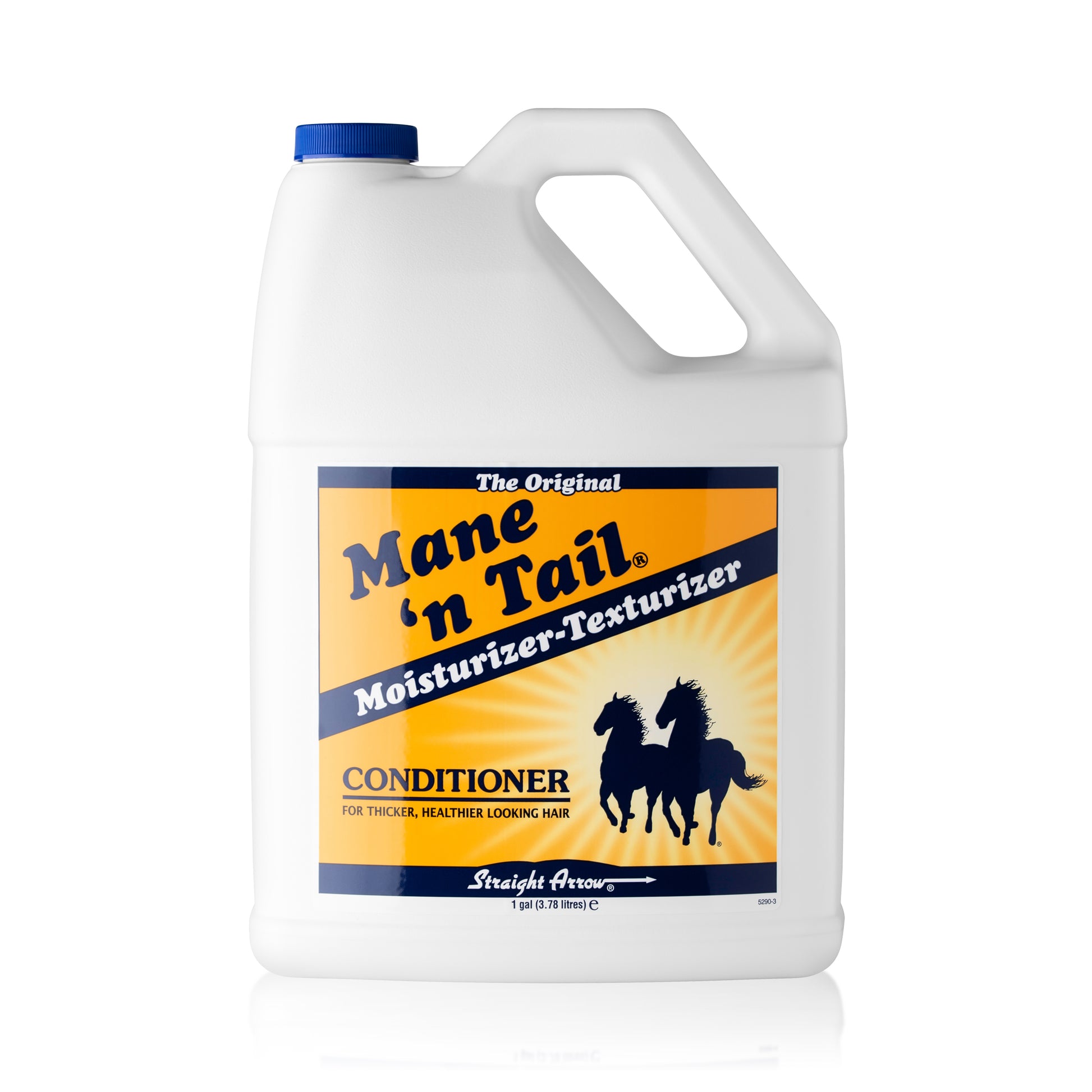 Front of branded Mane 'n Tail 1 Gallon Original Mane 'n Tail Conditioner. On a white background.