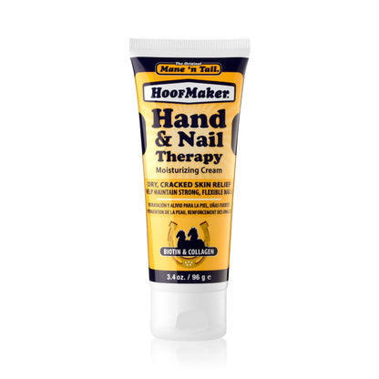 Front of branded 3.4 Ounce Mane 'n Tail Hoofmaker Hand & Nail Therapy tube 